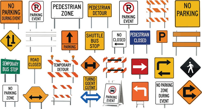 Construction signs mark temporary zones for.