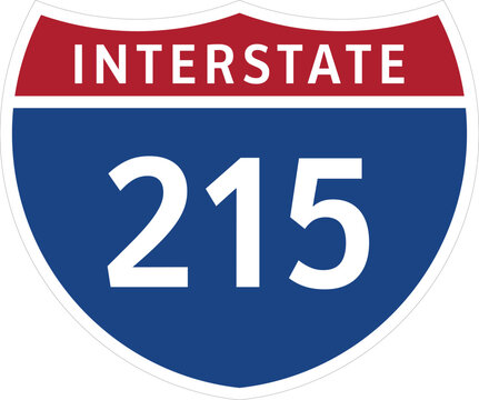 I-215 Interstate 215 Highway System Design Sign Clipart Icon Transparent Background