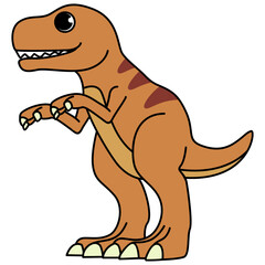 Cartoon dinosaur character illustration © Paijo