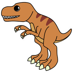 Cartoon dinosaur character illustration © Paijo