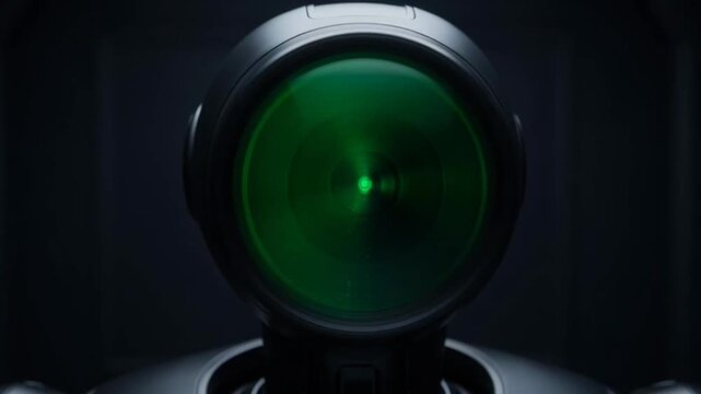 Security camera with changing light colors.