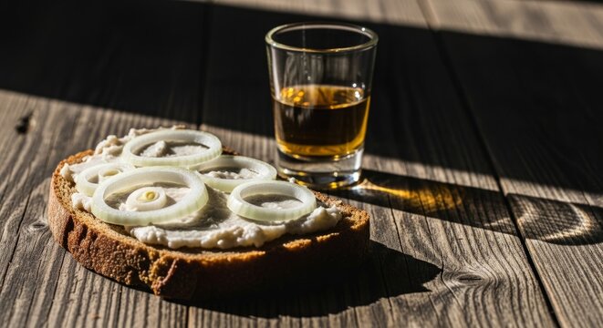 Rustic Lard and Onion Sandwich