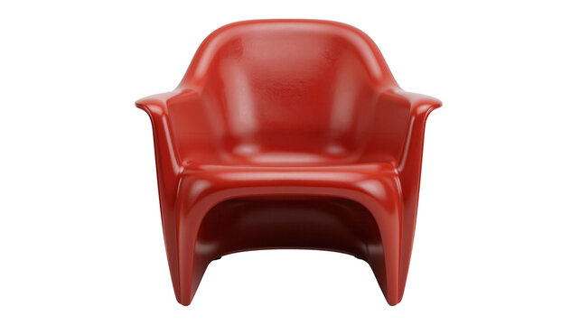 Retro Clean Studio Chair Design in Bold Red Color for Creative Spaces