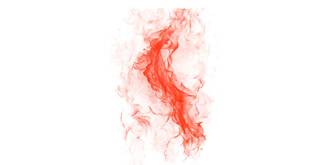 Vibrant red smoke plumes dancing against a pitch black background creating an abstract ethereal wispy energy fire scene © Master