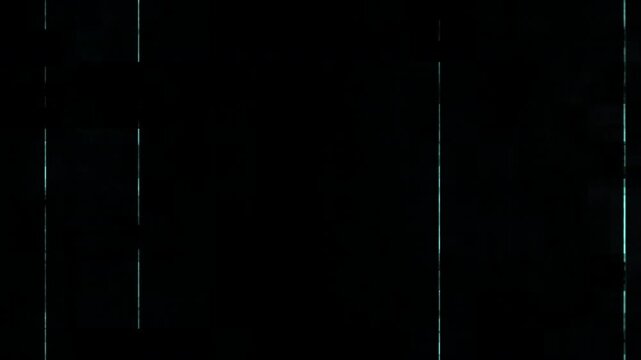 Vintage VCR glitch texture with vertical static lines and realistic analog distortion effect
