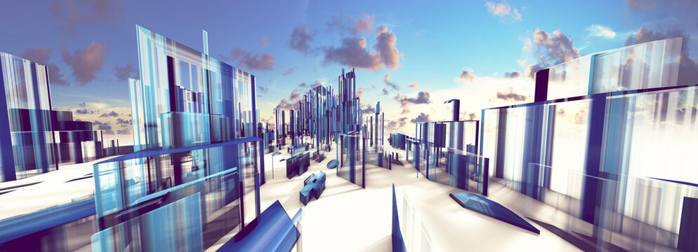 Ciudad futurista con arquitectura de vanguardia, tecnolog&iacute;a inteligente, dise&ntilde;o urbano sostenible y una visi&oacute;n moderna del desarrollo futuro.