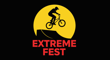 Fototapeta premium Thrilling BMX Festival Showcasing Amazing Acrobatic Stunts and Daring Bicycle Tricks and Displays