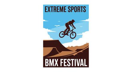 Fototapeta premium Thrilling BMX Festival Showcasing Amazing Extreme Sports Skills and Incredible Performances
