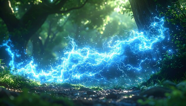 Electric forest trail