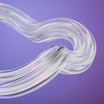 Abstract background of a glass material over a purple background