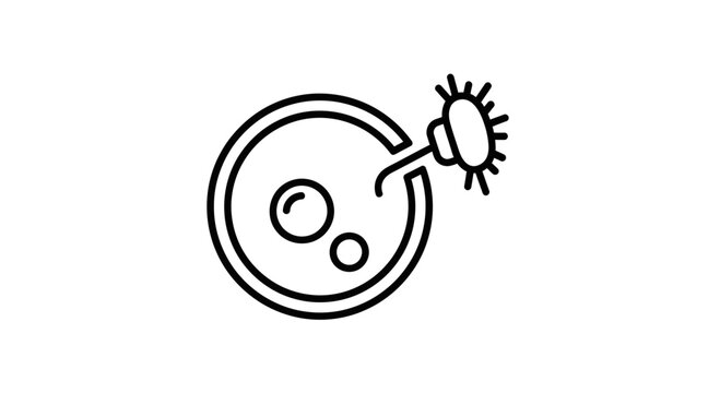 Microscopic Bacteria Culture in Petri Dish with Inoculating Loop - Science Icon
