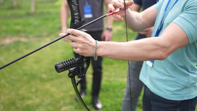 man with bow and arrow