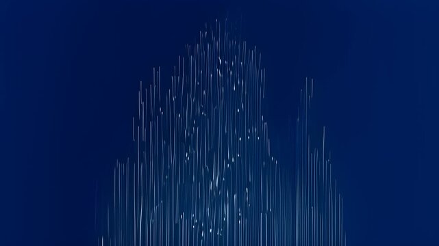 Cascading Chrome Waves in Dark Blue Reflective Surface