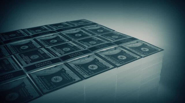 Million Dollars Block Of Money Inverted View
