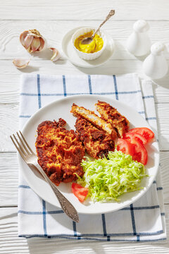 Traditional Polish gluten free pork kotlet schabowy