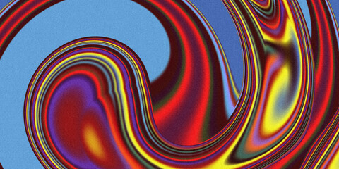 Colorful long exposure of a bustling city street at night © Razu