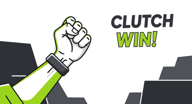 Victory Fist Clutch Win Symbol Reaching The Top Goal Achievement Success