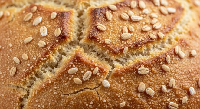 Close-up of a loaf of bread with seeds texture Nebraska Runza Sandwich