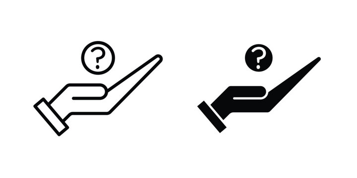 Curiosity icon symbol collection, Stroke and flat icons