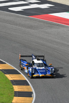 Scarperia, Italy - September 29th 2024: Oreca 07 Gibson of team IDEC SPORT drive by PINO-DE GERUS-VAN UITERT in action during 4h of Mugello.