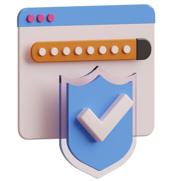Protection 3D Icon Illustration for your website, user interface, and presentation. Protection 3D render Illustration.