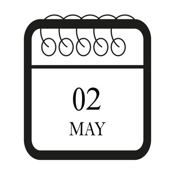 Calendar icon with white background vector stock illustration
