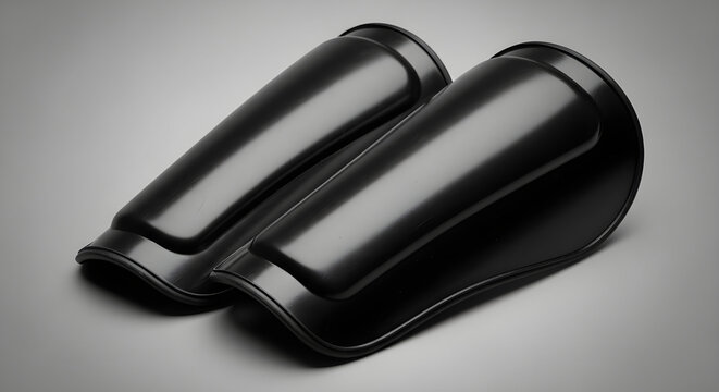 Soccer shin guards protective gear for players safety equipment sports training scene .impact protection injury prevention and athletic performance.