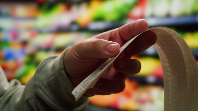 Scan scanning QR code Shipping Label For Delivery payment for parcels in shop store, supermarket paper list, receipt for purchases. 