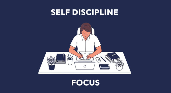 A Person Achieving Goals Through Self-Discipline, Focus, And Consistent Endeavor