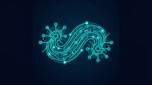 Abstract Circuitry Design Representing the Future of Digital Information Processing