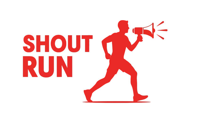 Announcing Inspiration: Runner With Megaphone, Sharing Vital Words to Encourage Action