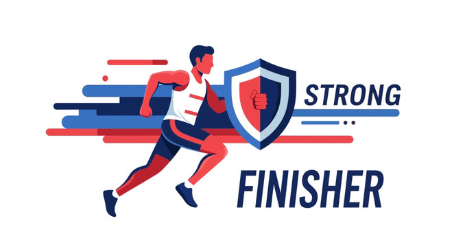 Athlete's Resilience Shield: Illustrating Strength, Endurance, and Triumph in Sports