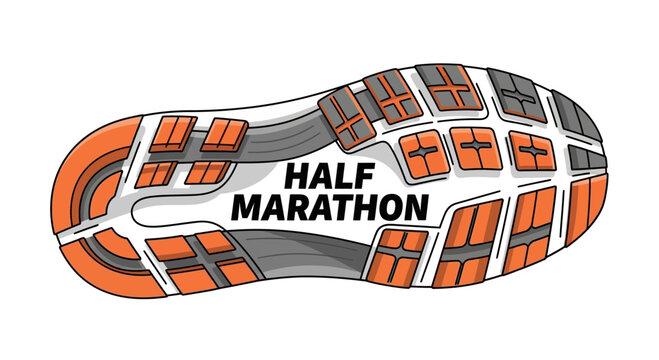 Athletic Shoe Sole Design For Half Marathon Runners