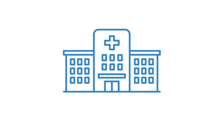 Naklejka premium Hospital Building Medical Facility Structure.