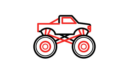 Large Monster Truck Vehicle Wheels. © yeandita