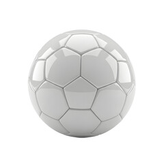Fototapeta premium Clean professional white soccer ball isolated on white background - realistic football sports equipment object