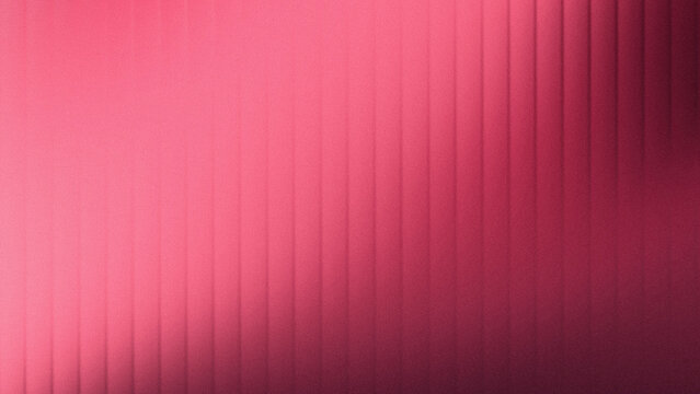 Reeded fractal glass gradient background with grain texture and vertical prism distortion in pink, cherry red, and rose tones