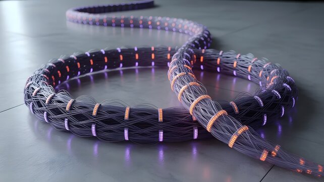 Handmade paracord survival bracelet with reflective glow in the dark threads on sleek surface