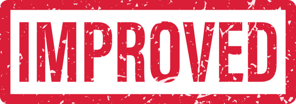 Improved stamp on white background.