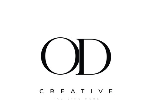 OD creative logo design with tag line on white background