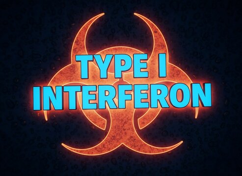 Type I interferon biohazard warning symbol.