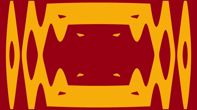 A vibrant red and yellow pattern moves outward to form an energetic portal