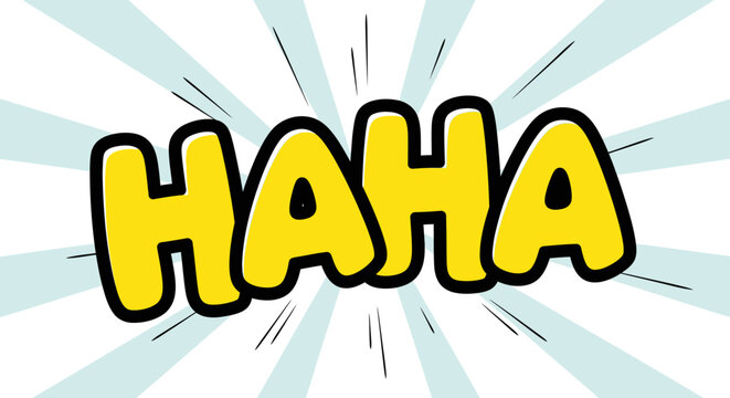 Comedic expression of joy and laughter.