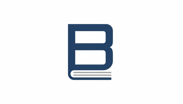Book icon with blue outline and gray pages symbolizing reading, education, and knowledge management featuring learning, library, ebook with