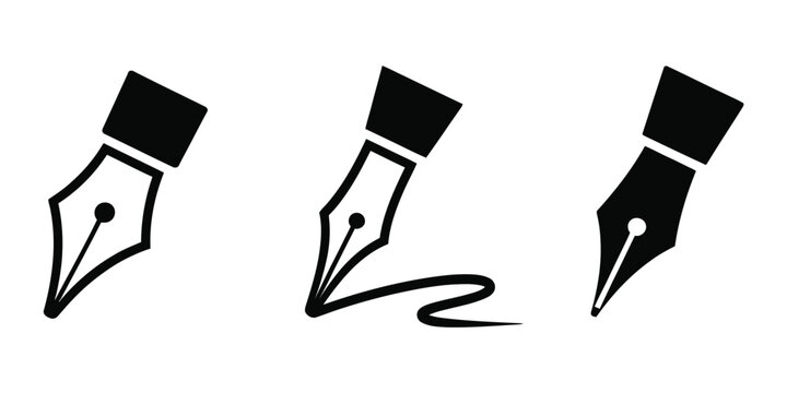 Pen tool icon curve bezier cursor symbol, vector graphic design editing tool concept, digital illustration path drawing and creative design software interface vector