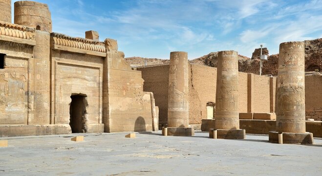 A view from the Kom Ombo Temple in Kom Ombo, Egypt.