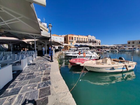 view of the port of Rethymno
