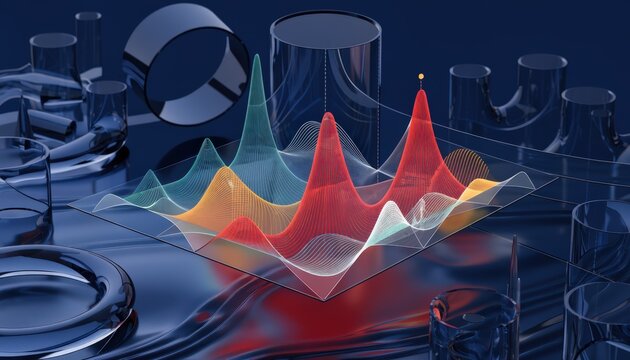 Medium shot of a predictive AI algorithm dashboard performing valuedriven asset reallocation emphasizing focused data charts with background elements elegantly out of focus.
