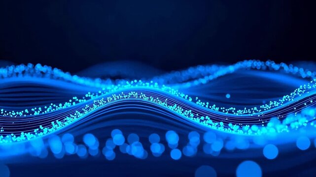 Blue abstract wave pattern