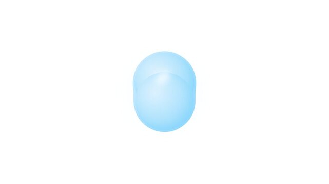 3D Animation of two blue spheres representing a diatomic molecule, rotating in space. This scientific model of simple molecular structure, isolated on a clean white background.
